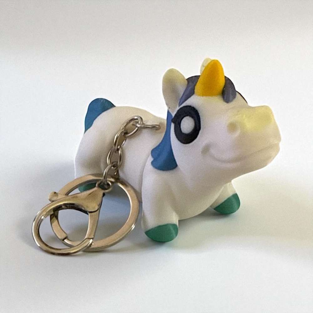 Playful, unicorn keychain